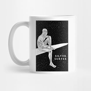 silver surfer: black and white Mug